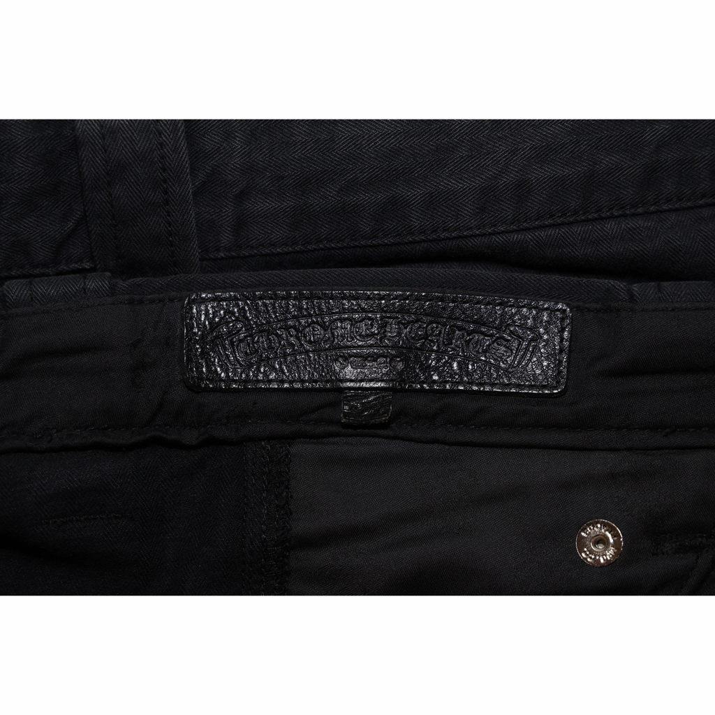 Chrome Hearts Herringbone Cross Patch Carpenter Pants