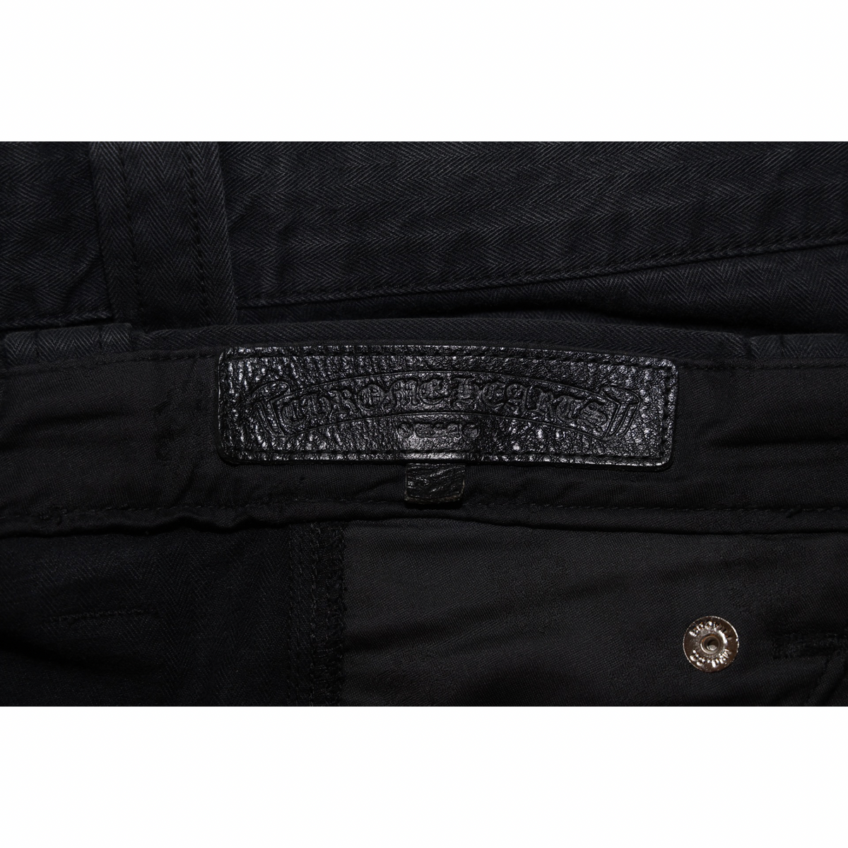 Chrome Hearts Herringbone Cross Patch Carpenter Pants