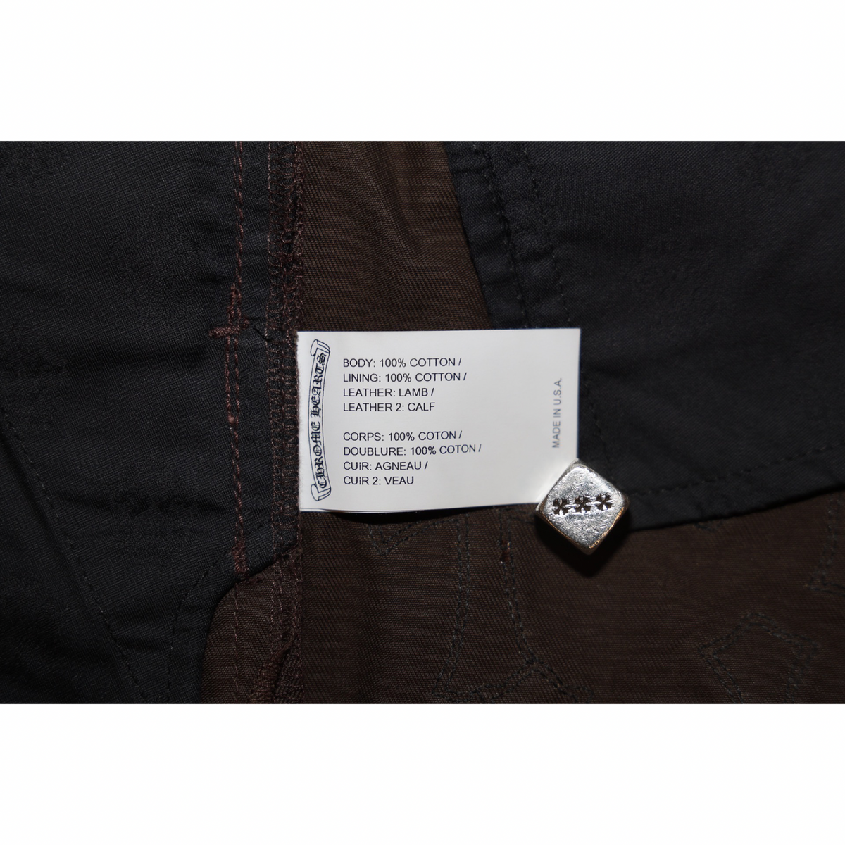 Chrome Hearts Brown Leopard Patch Chino Pants