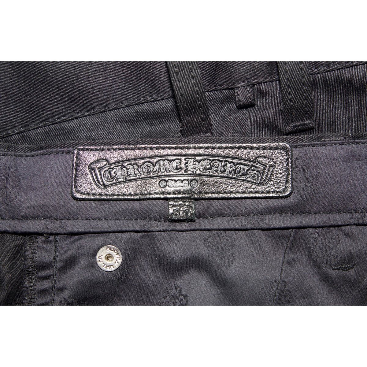 Chrome Hearts Black Camo Patch Chino Pants