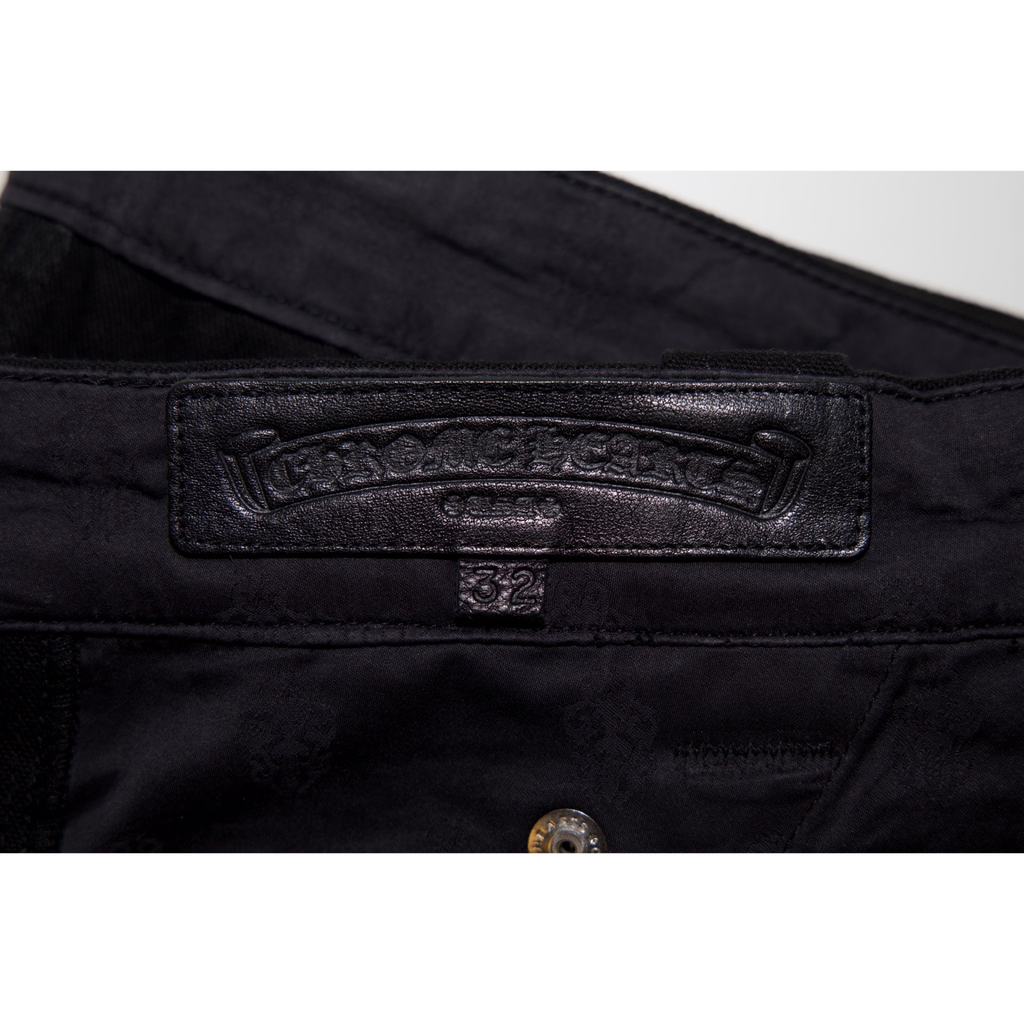 Chrome Hearts Zebra Black Cross Patch Carpenter Pants Black