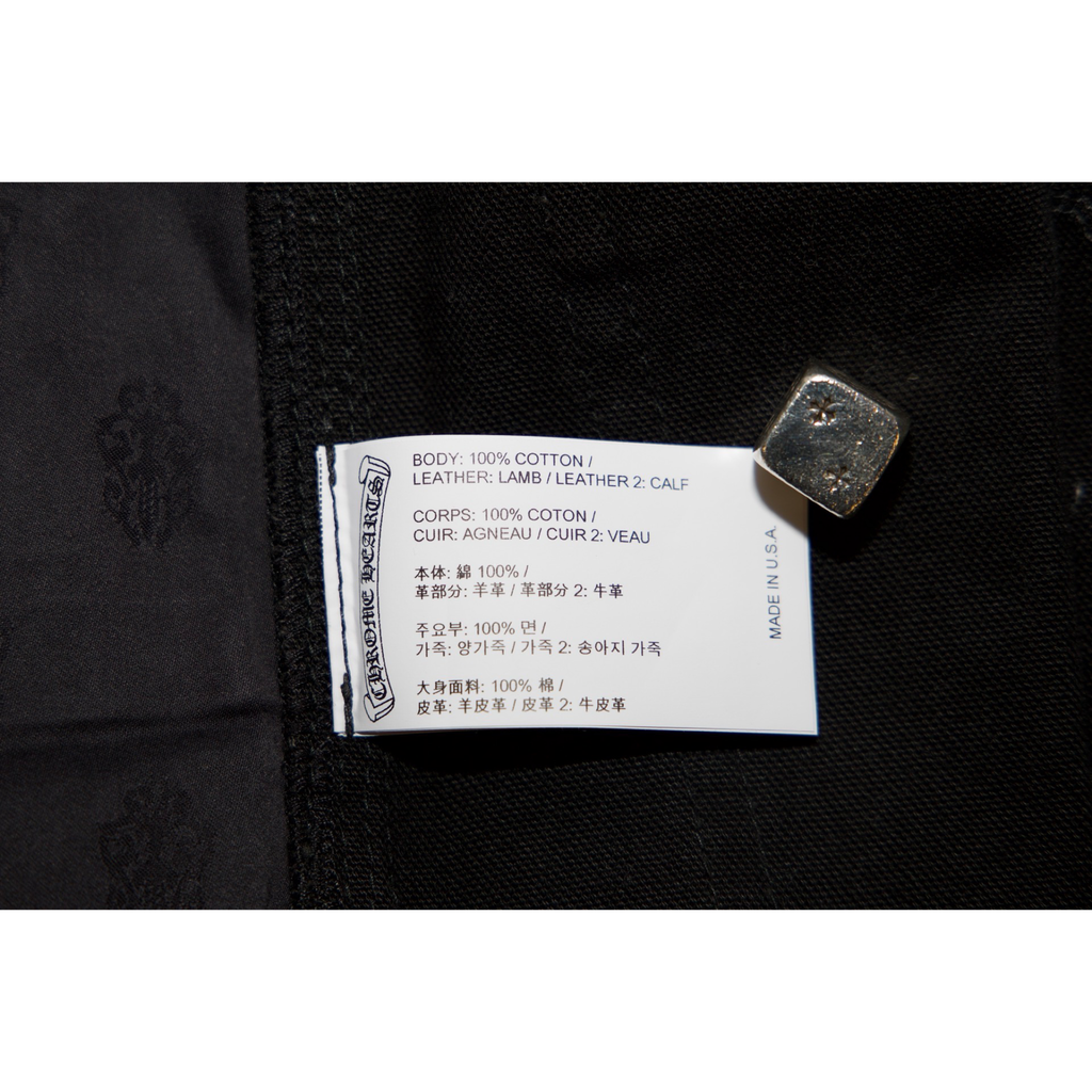 Chrome Hearts Zebra Black Cross Patch Carpenter Pants Black