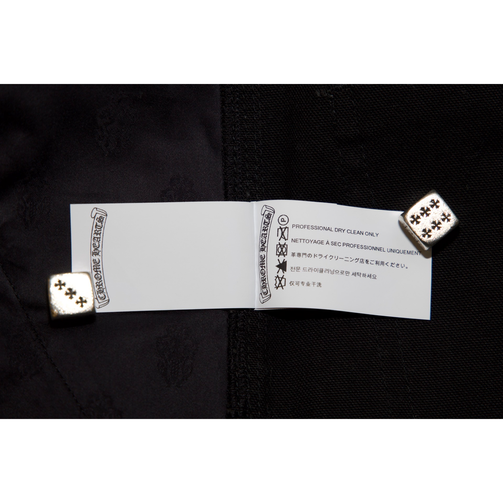 Chrome Hearts Zebra Black Cross Patch Carpenter Pants Black