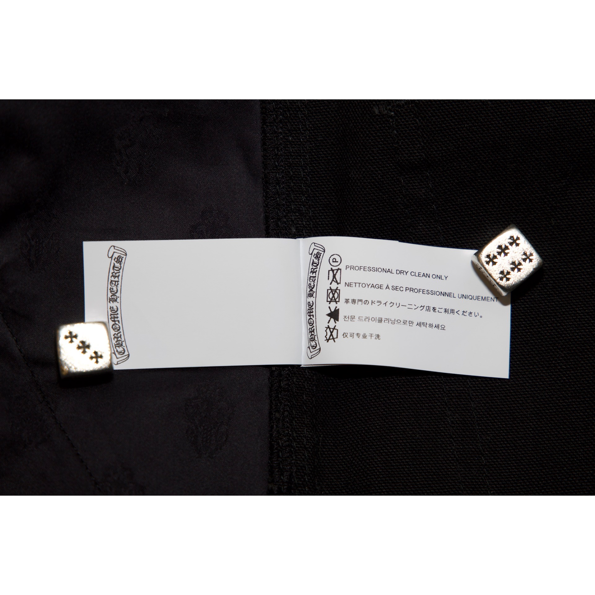 Chrome Hearts Zebra Black Cross Patch Carpenter Pants Black