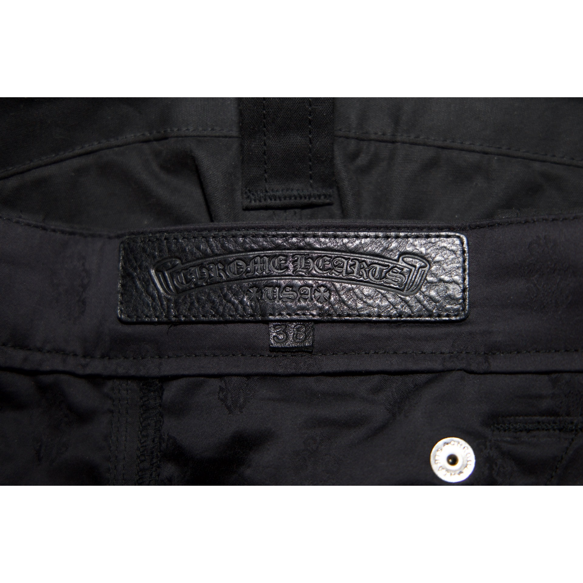 Chrome Hearts Double Knee Canvas Carpenter Pants Black