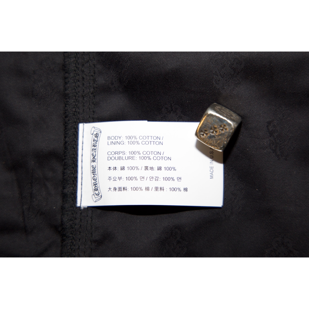 Chrome Hearts Double Knee Canvas Carpenter Pants Black