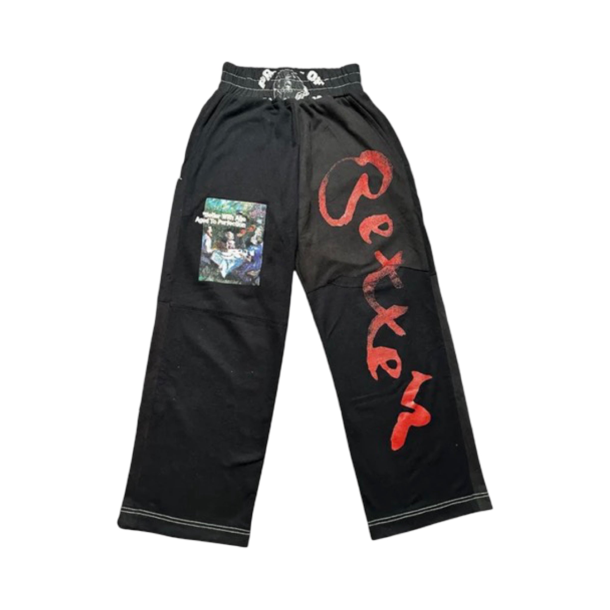 *Better With Age Remoir Reconstructed Black Sweatpants