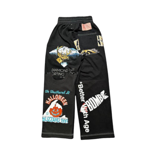 *Better With Age Remoir Reconstructed Black Sweatpants