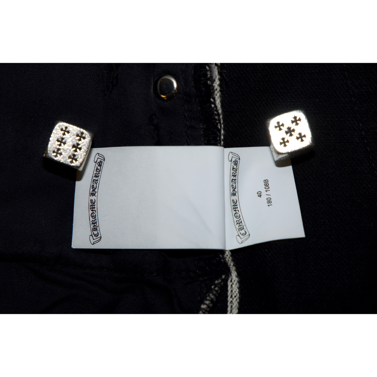 Chrome Hearts  Leopard Green Leather Cross Patch Jeans