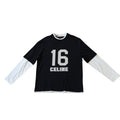 Celine Double Layered Skater Longsleeve  Black