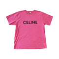 Celine Logo Hot Pink Tee