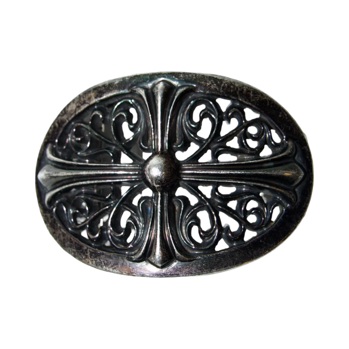 Chrome Hearts Black Rhodium Oval Belt Buckle