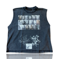Amis Et Fleurs Jesus Save Hollywood Cut Off Tee Black