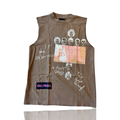 Amis Et Fleurs Skid Row Cut Off Brown
