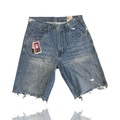 Amis Et Fleurs Studded Dark Denim Short