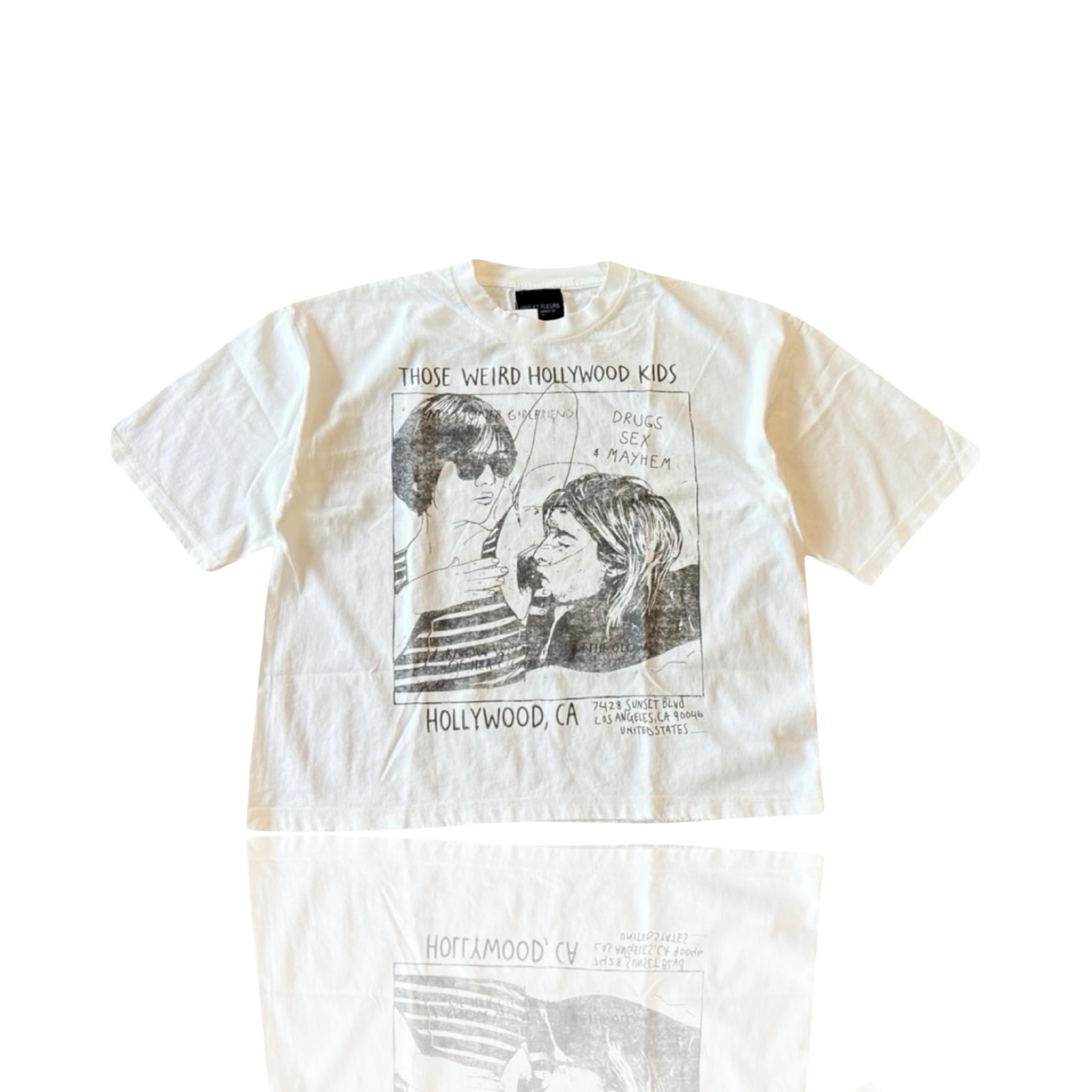 Amis Et Fleurs Weird Hollywood Kids Tee White