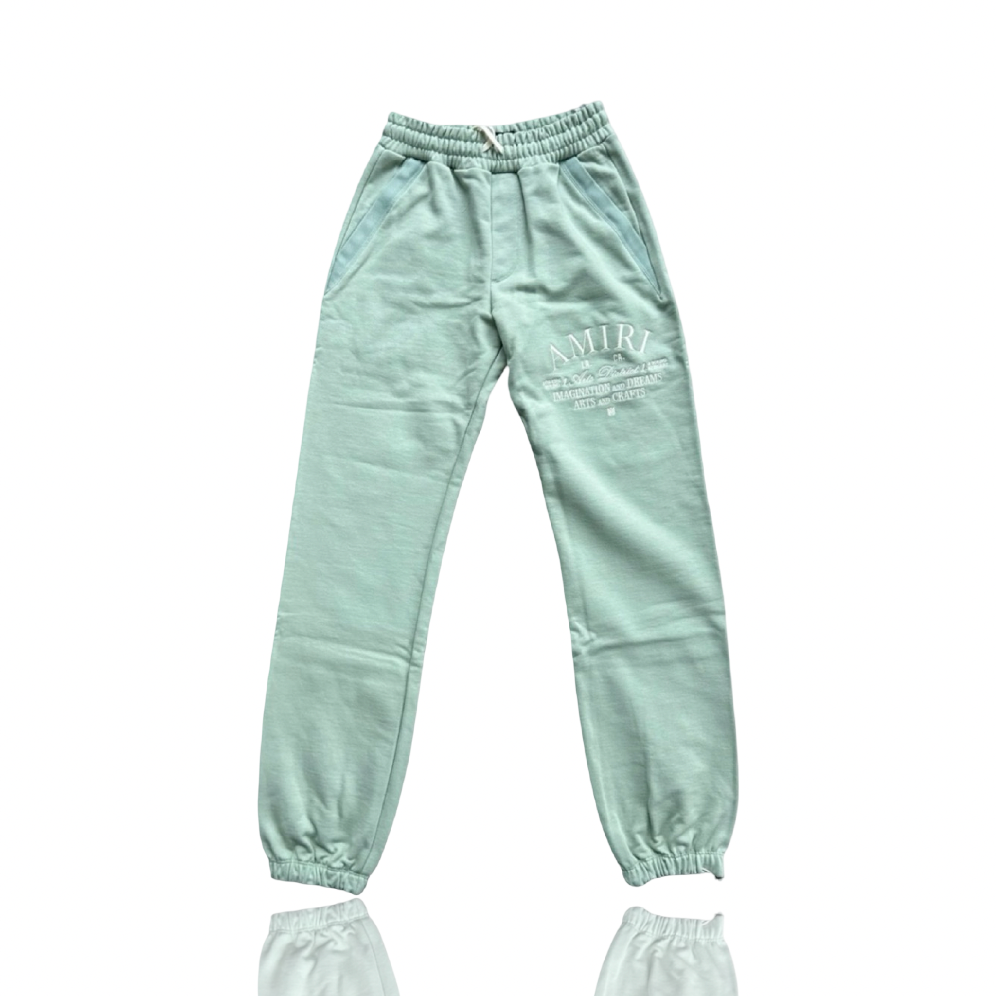 Amiri Green & White District Sweatpants
