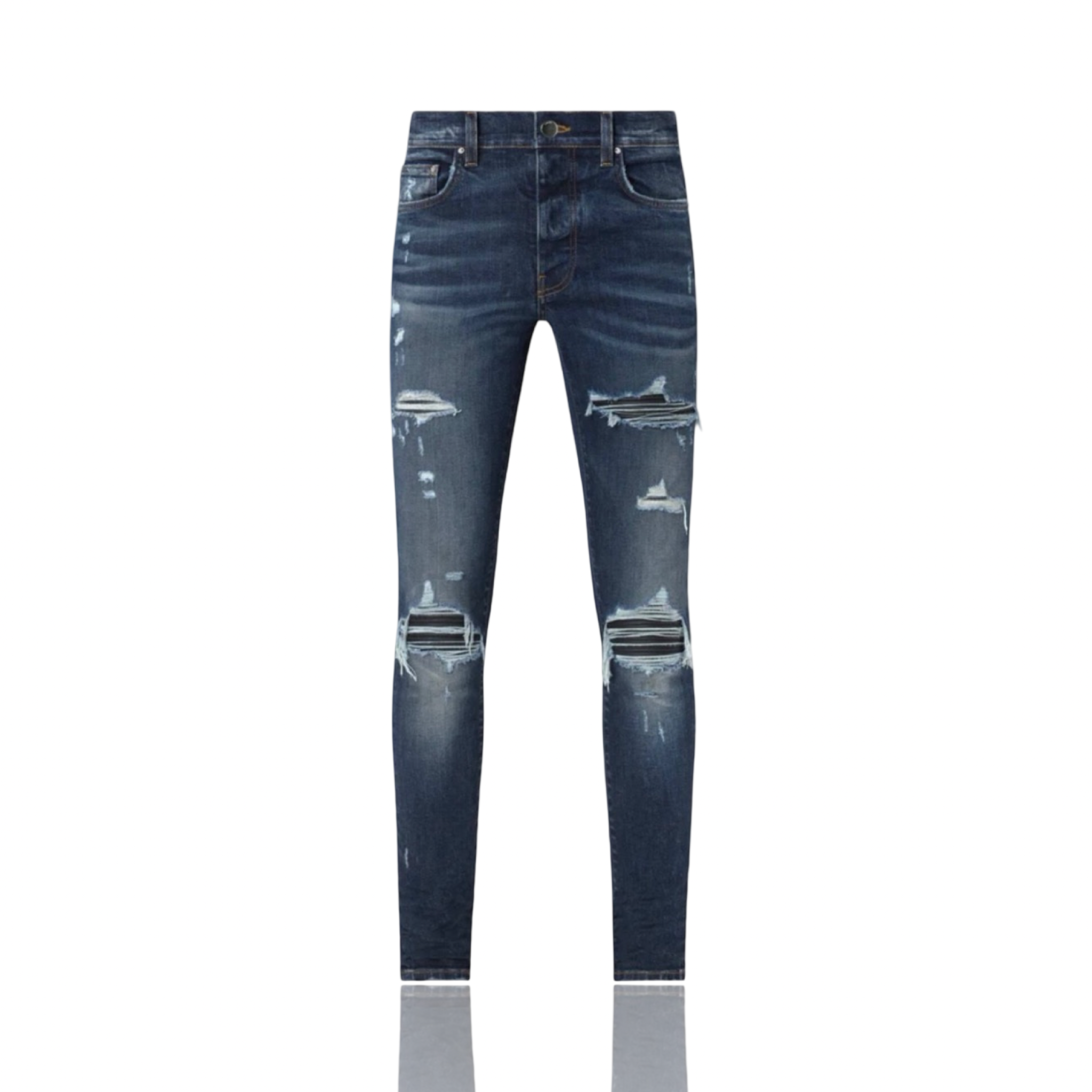 Amiri Leather MX1 Deep Classic Jeans