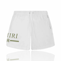 Amiri Logo Printed Swim Shorts White/Olive