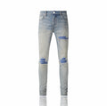Amiri MX1 Clay Indigo Blue Patch Denim