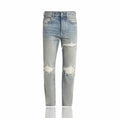 Amiri MX1 Clay Indigo White Patch Denim