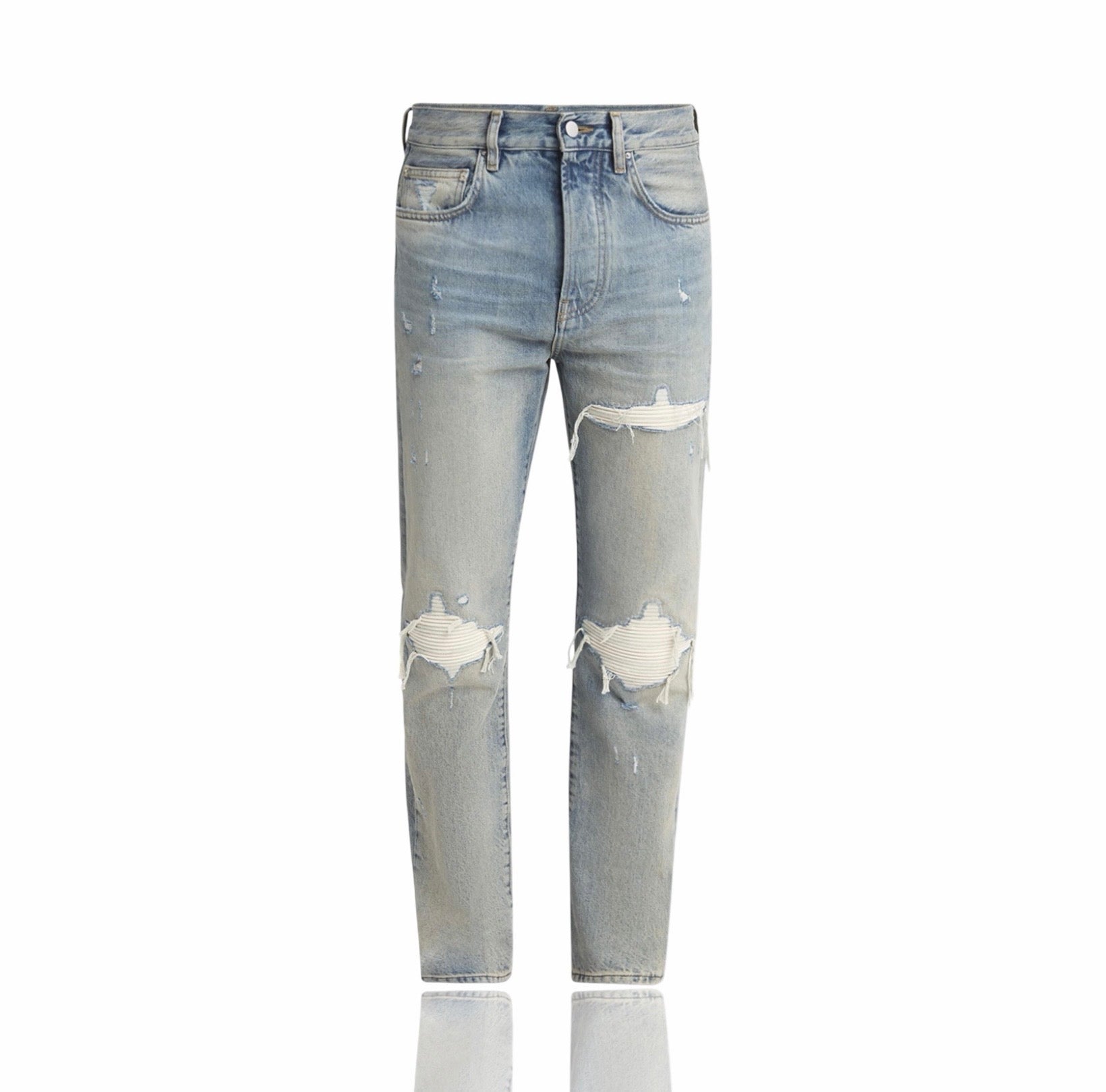 Amiri MX1 Clay Indigo White Patch Denim