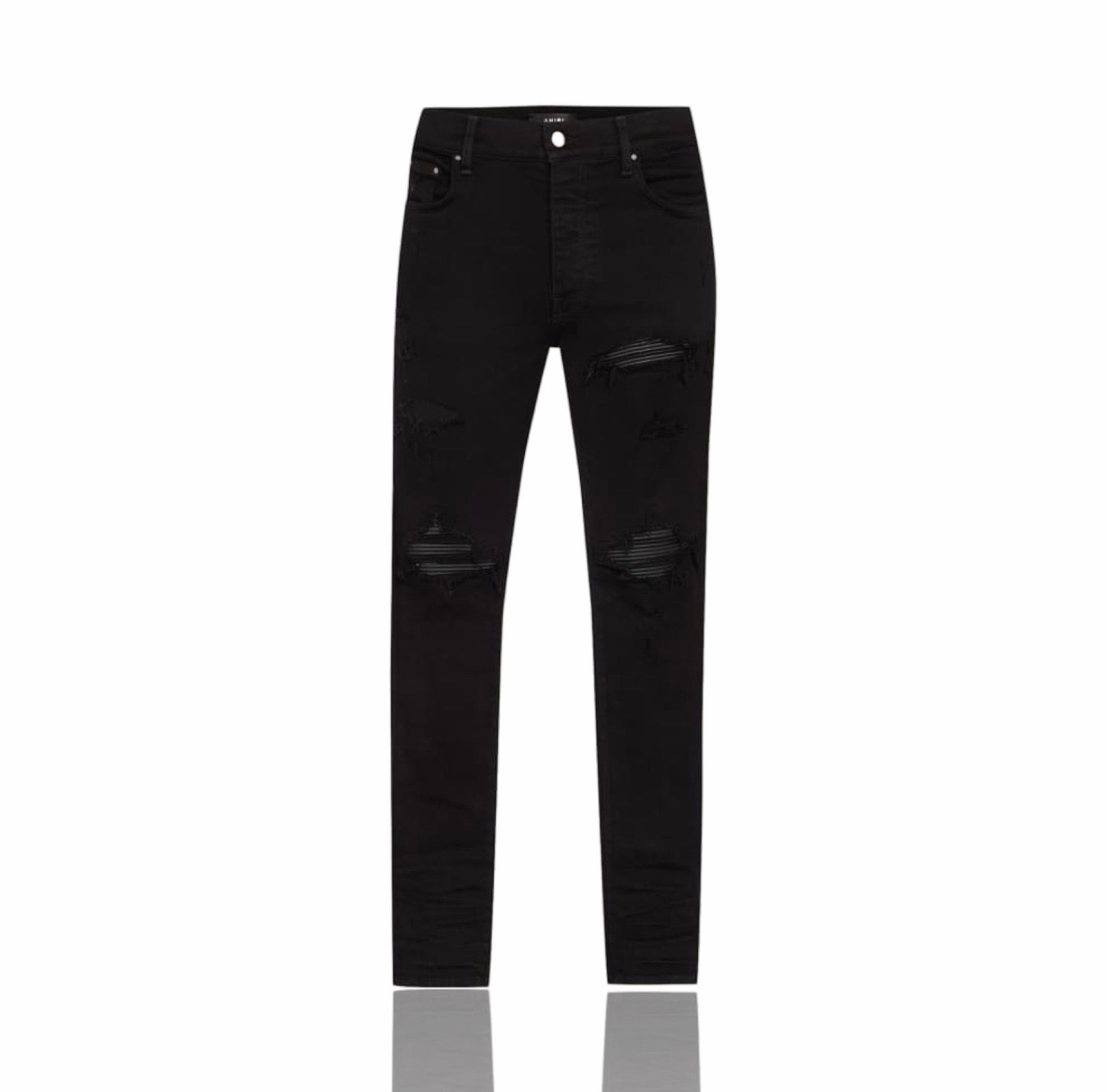 Amiri MX1 Destroyed Denim Black