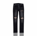 Amiri MX1 Storm Black Pink Patch Denim
