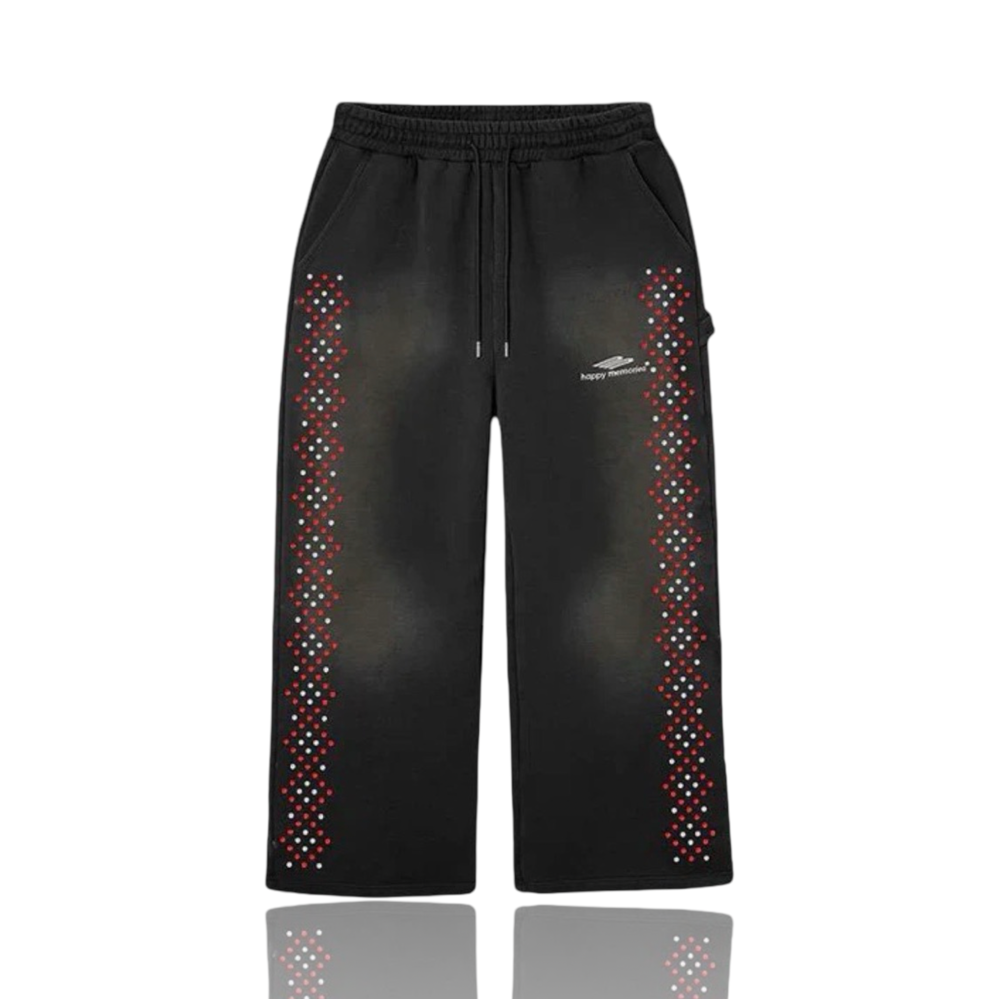 Happy Memories Don't Die Black Red Crystal Sweats