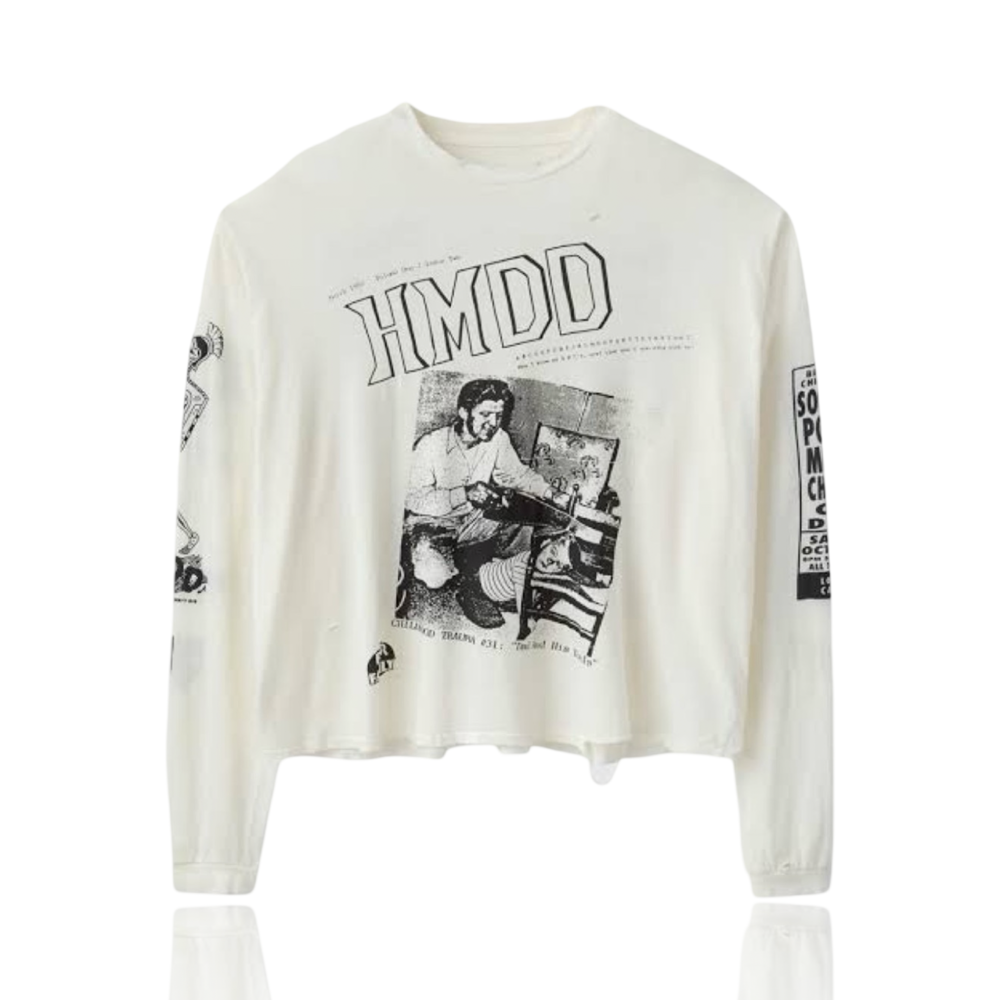 Happy Memories Don't Die Fanzine Longsleeve White