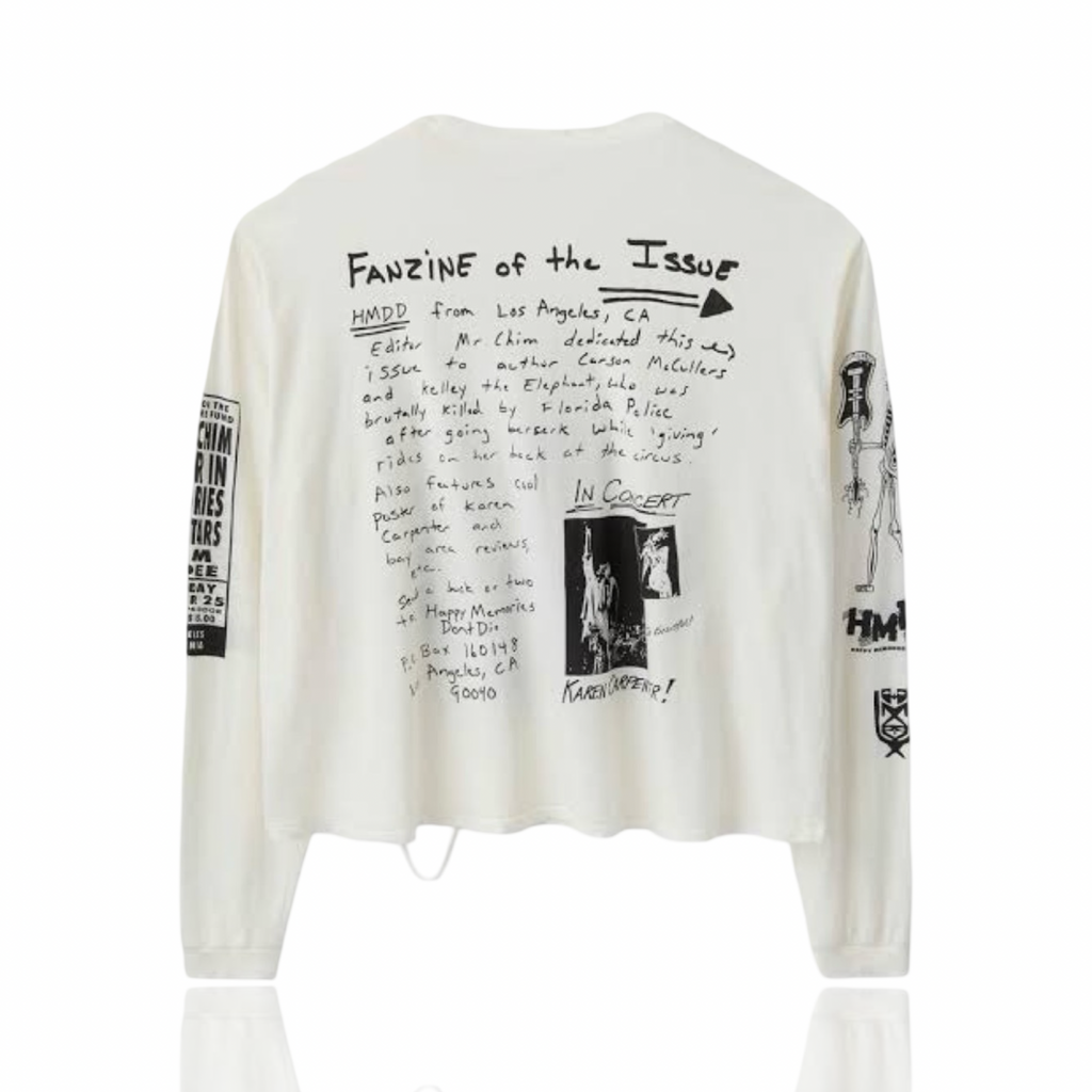 Happy Memories Don't Die Fanzine Longsleeve White