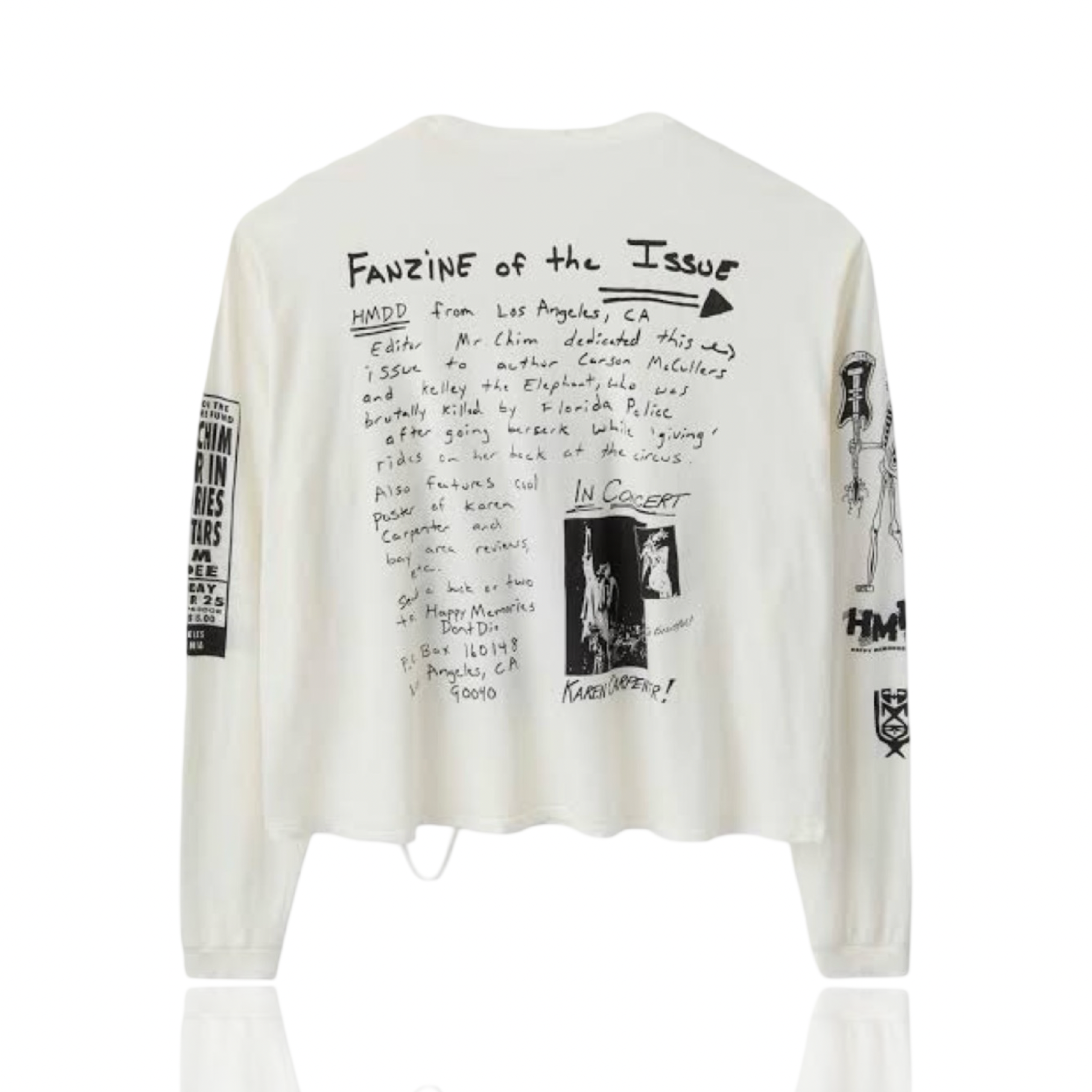 Happy Memories Don't Die Fanzine Longsleeve White