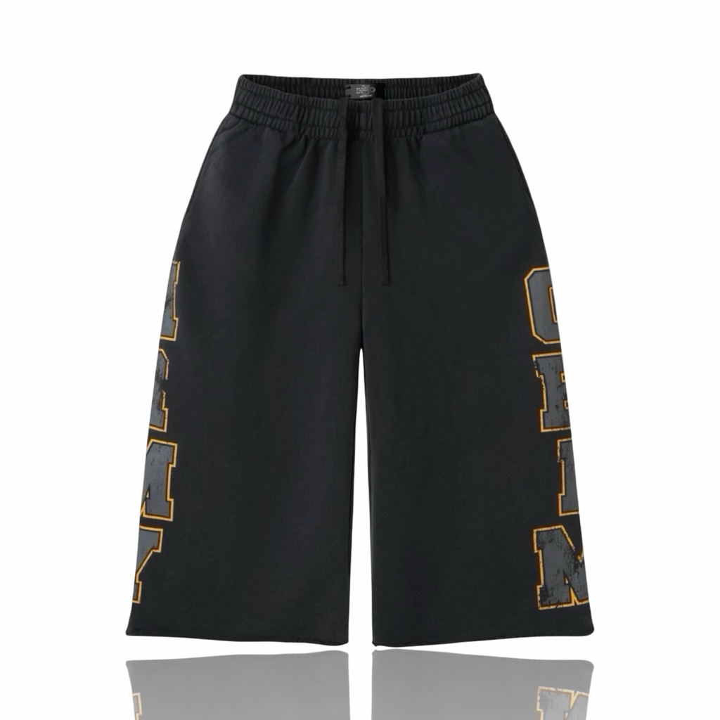 Happy Memories Don't Die Army Sweat Shorts 3/4 Black
