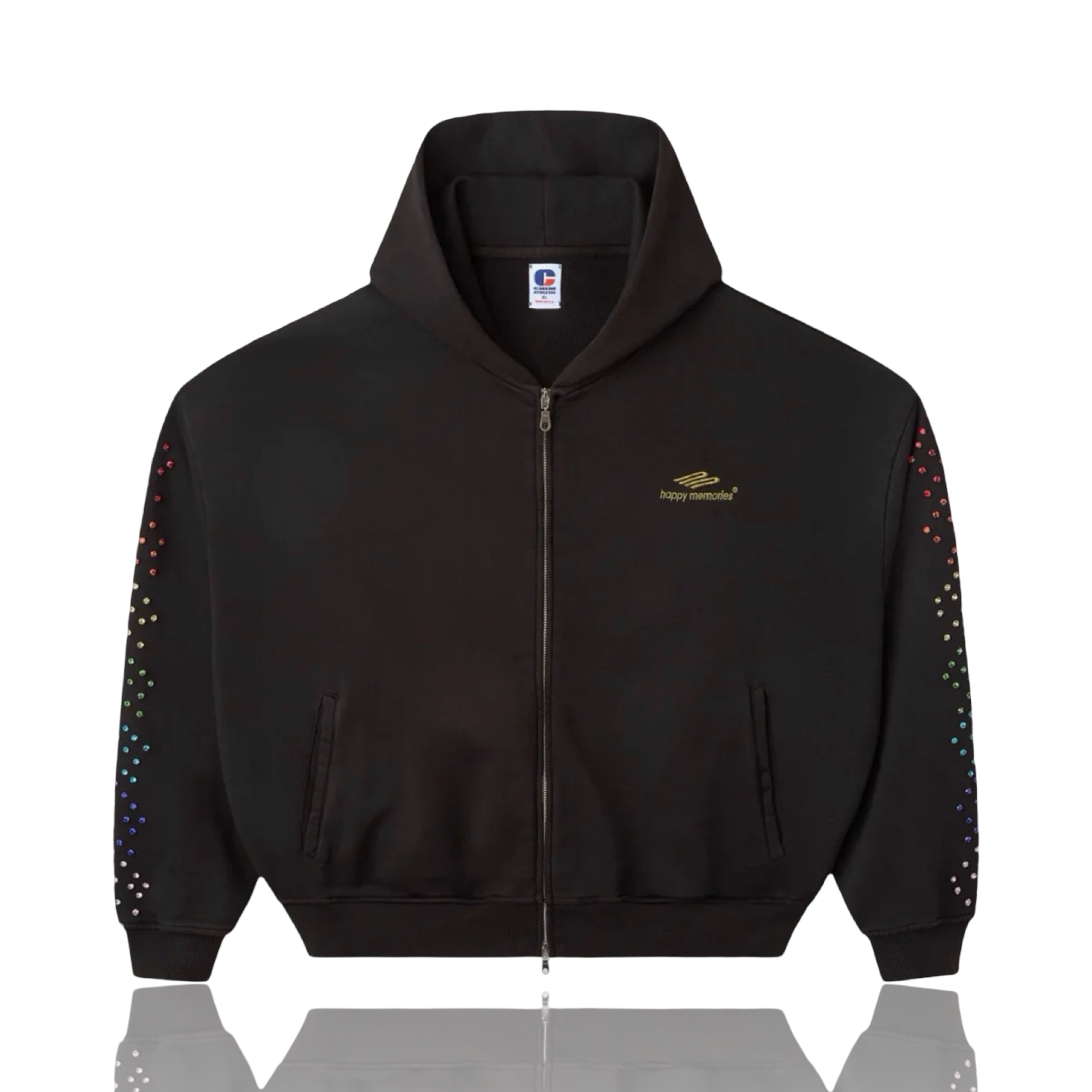 Happy Memories Don't Die Black Crystal Zip Up