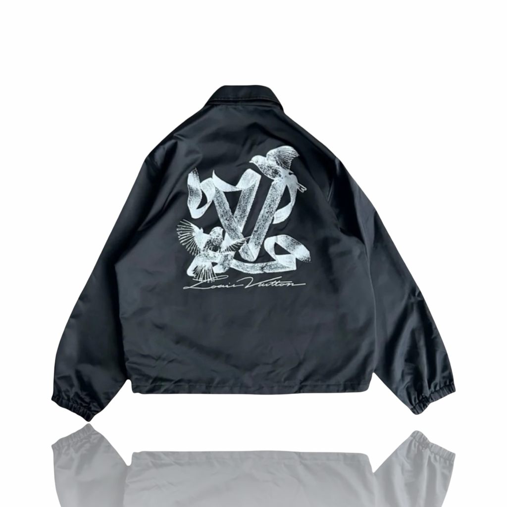 Louis Vuitton Bird Logo Coach Jacket Black/White