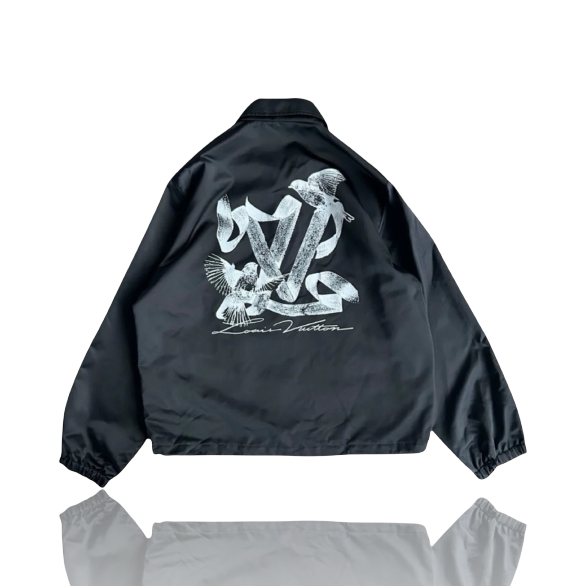 Louis Vuitton Bird Logo Coach Jacket Black/White