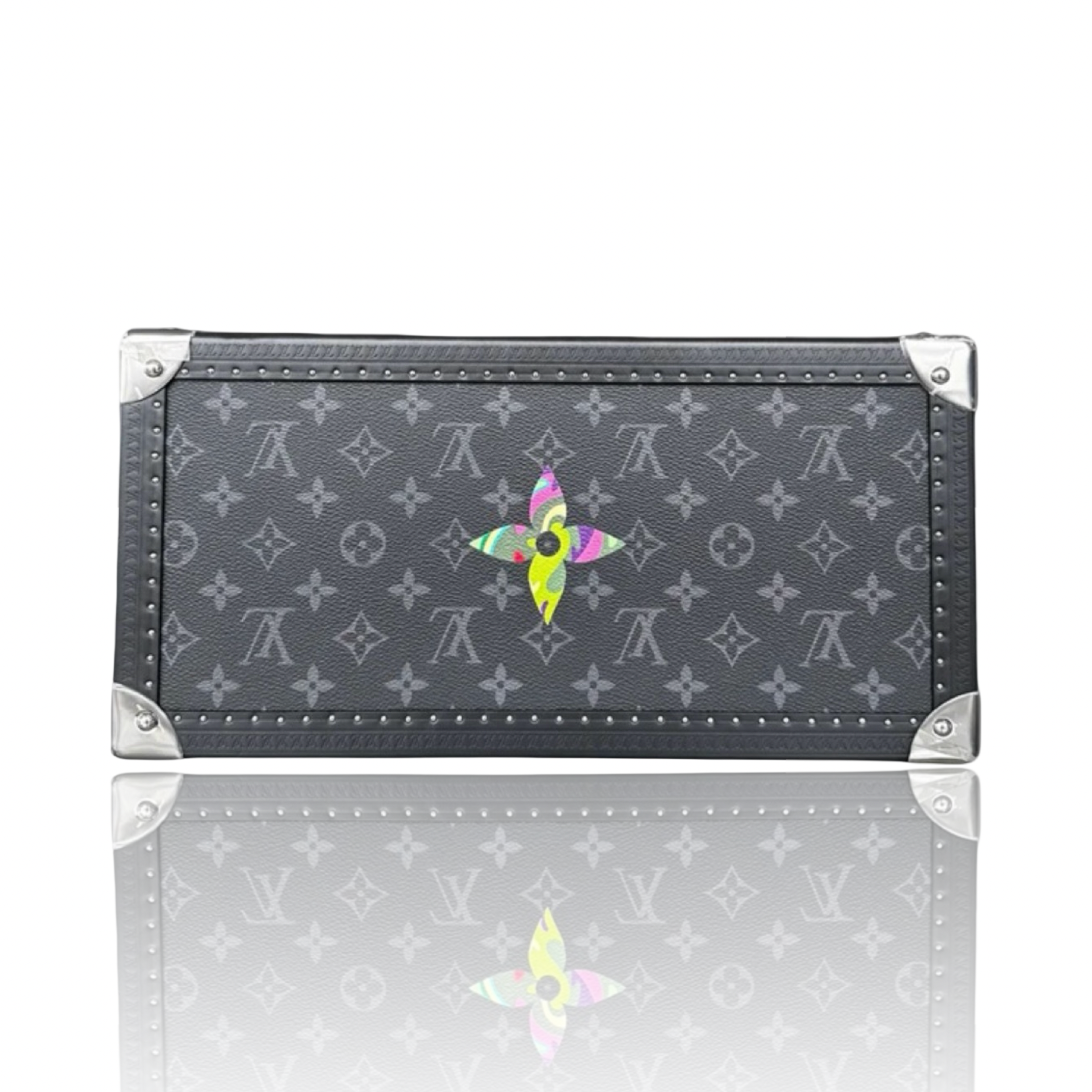Louis Vuitton Custom Painted Monogram Eclipse Coffret Accessories Trunk