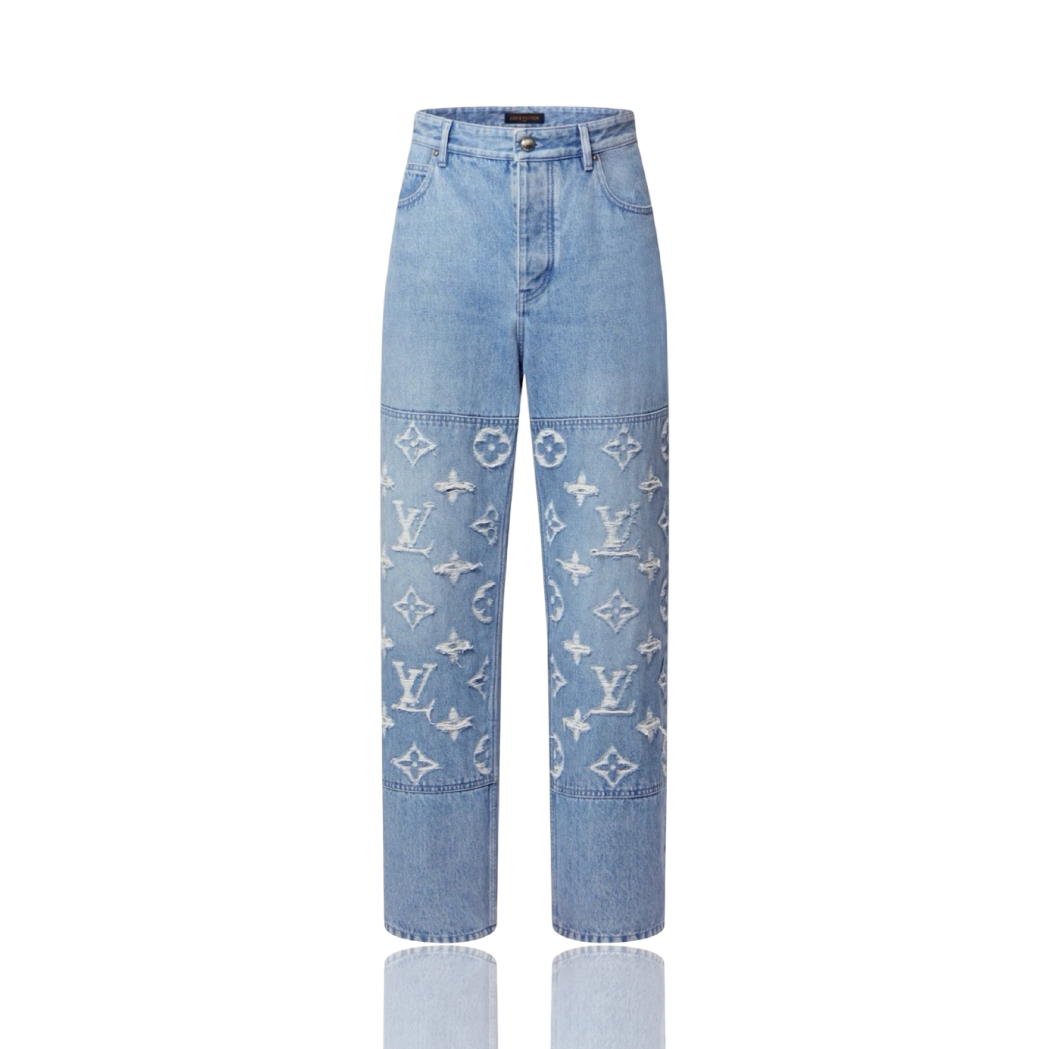 Louis Vuitton Denim Monogram Destroy Carpenter Jeans