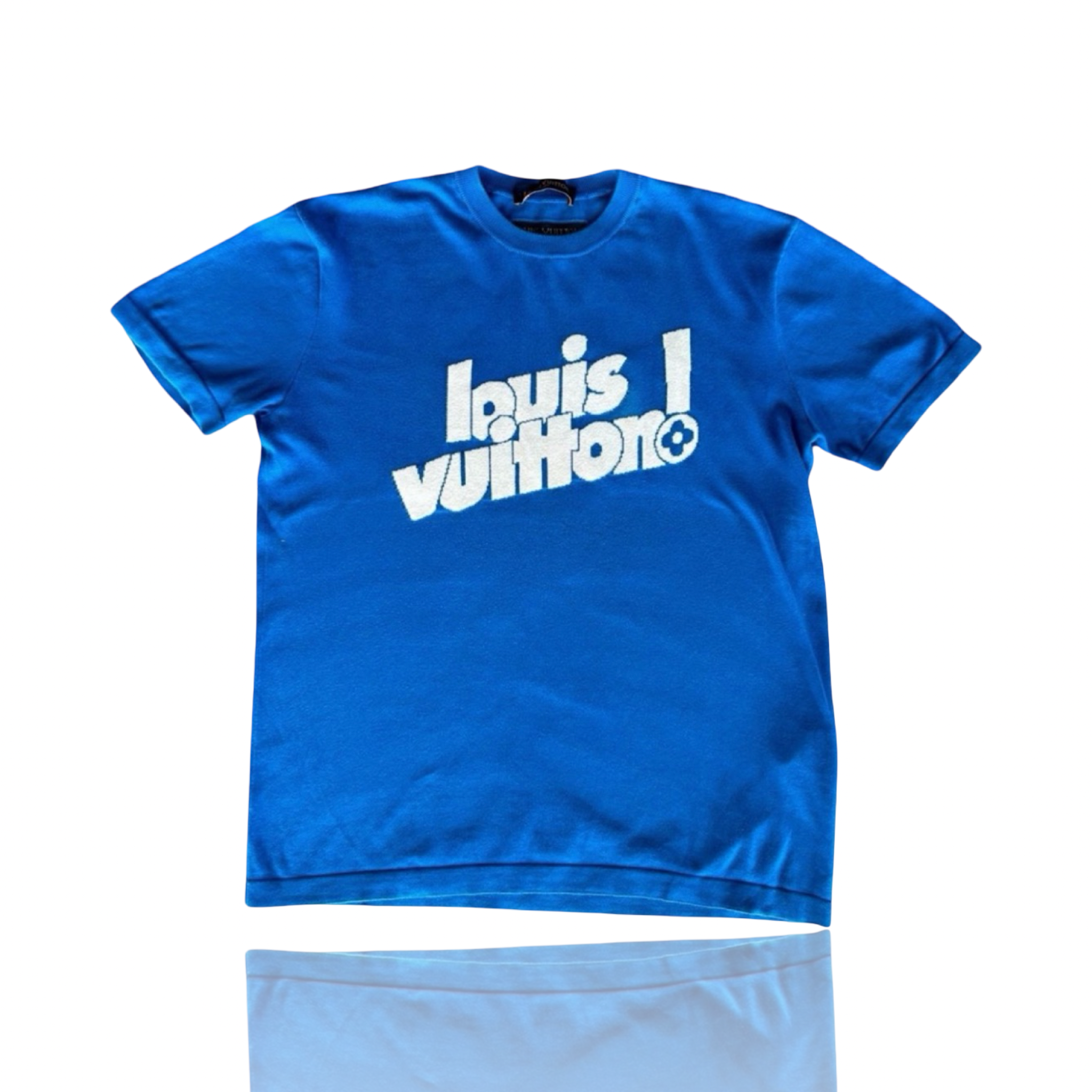 Louis Vuitton Everyday Logo Intarsia T Shirt Blue & White
