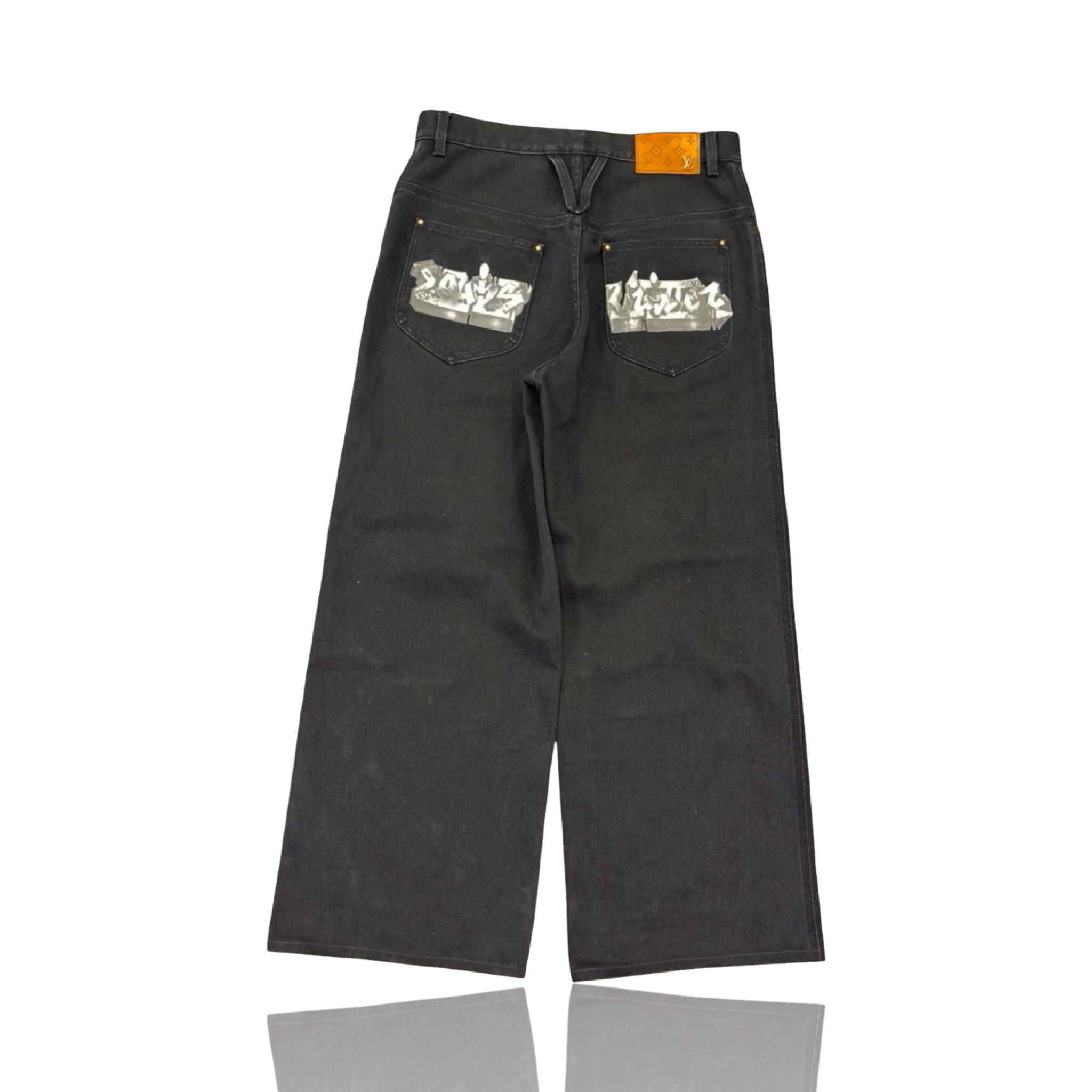 Louis Vuitton Graffiti Denim Jeans Black