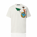 Louis Vuitton Intarsia Multicolor Logo Shirt White