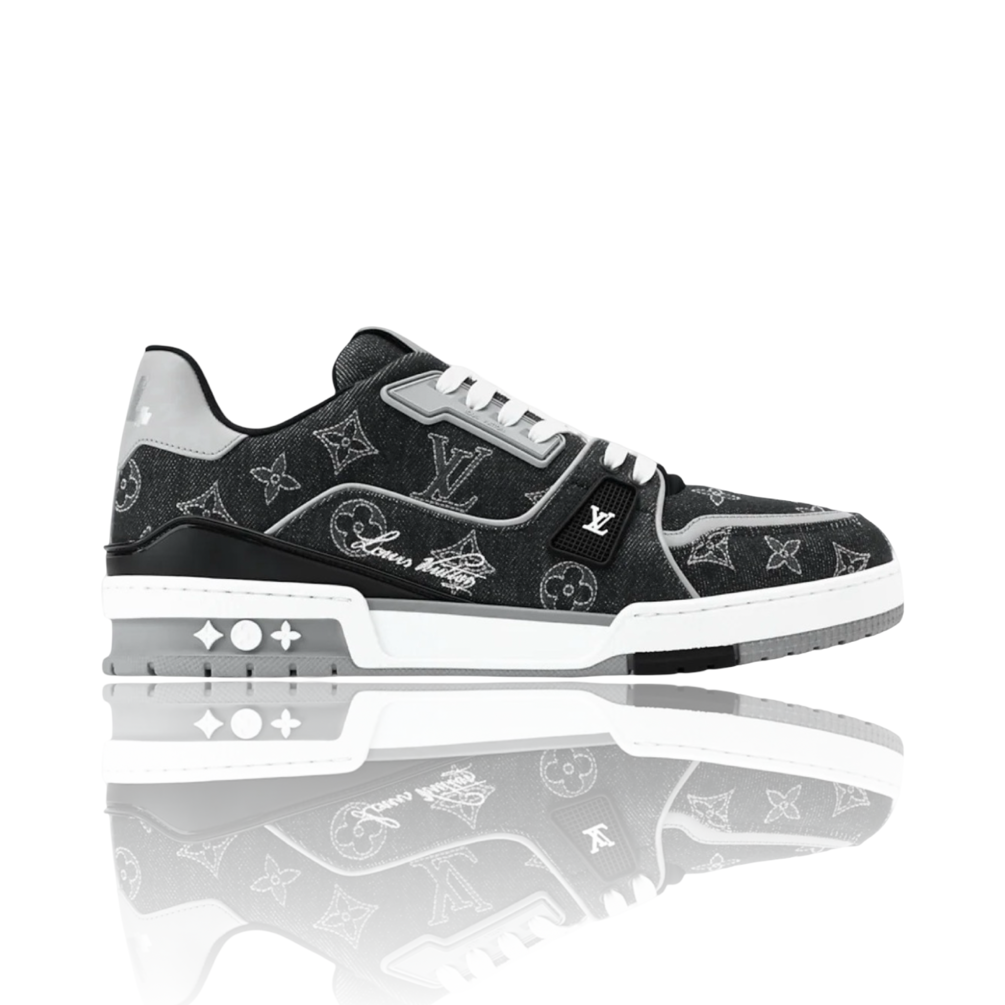 Louis Vuitton LV Denim Trainers Sneakers Black