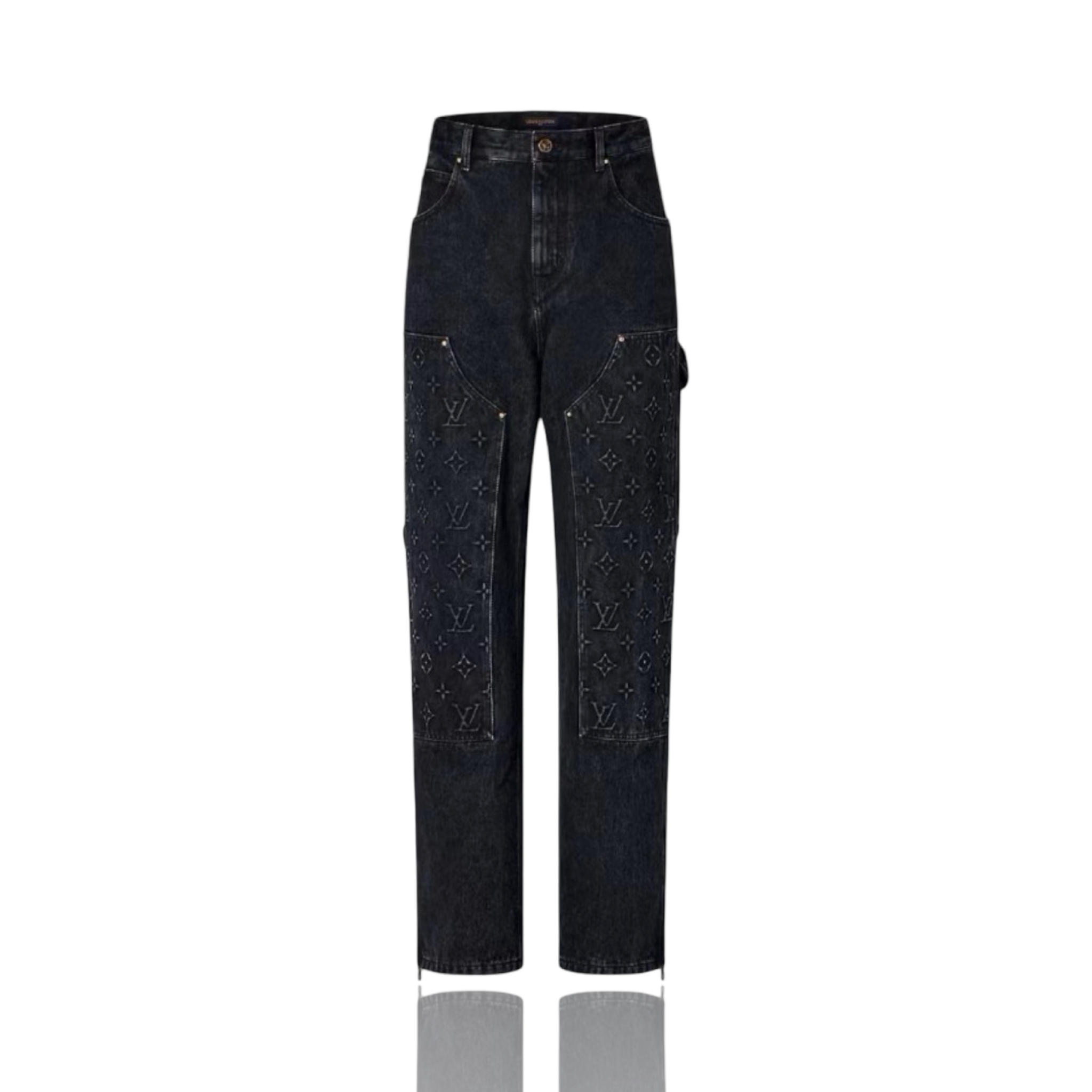 Louis Vuitton Monogram Black Carpenter Jeans