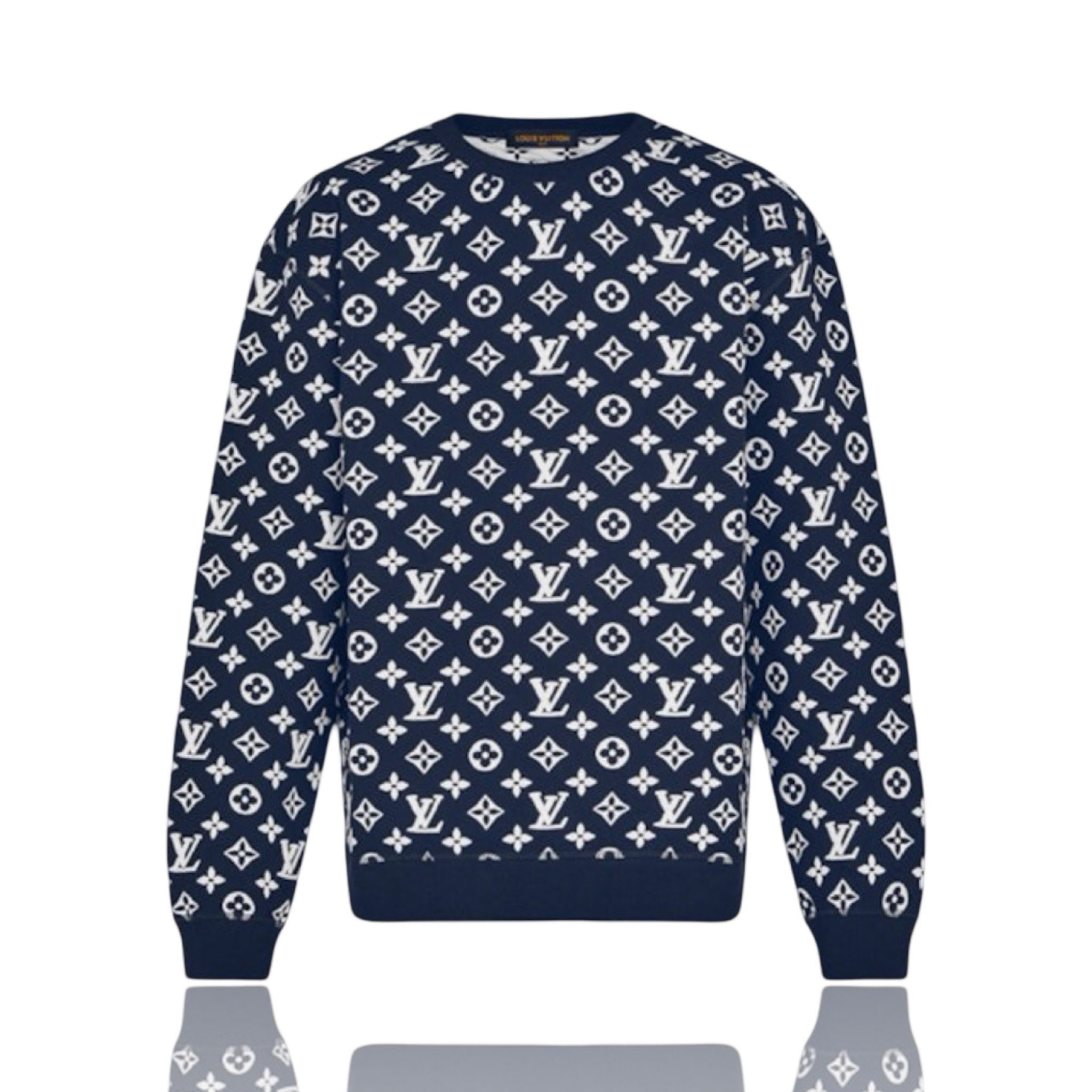 Louis Vuitton Monogram Jacquard Crewneck Navy