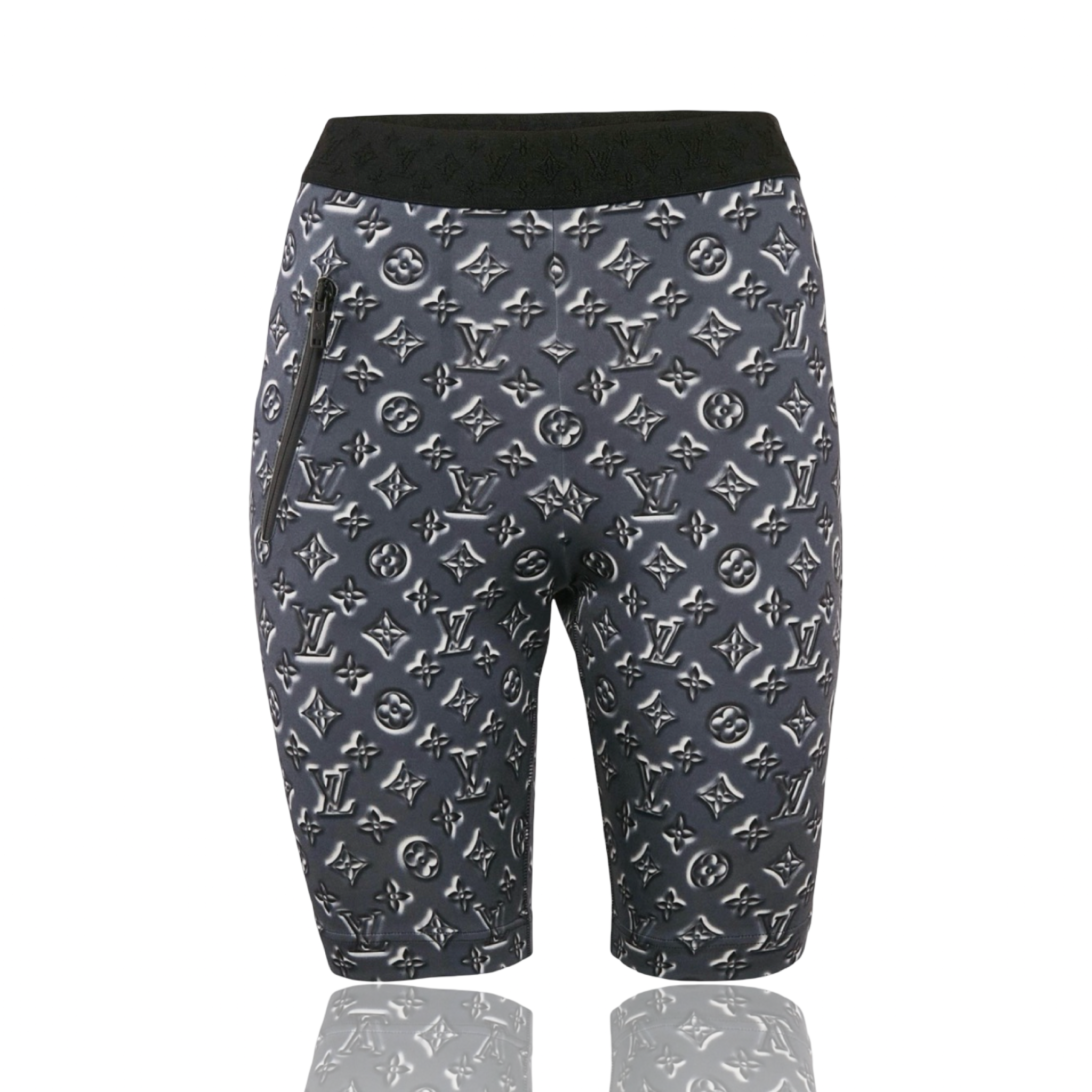 Louis Vuitton Monogram Print Biker Shorts Grey