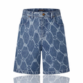 Louis Vuitton Monogram Printed Denim Shorts