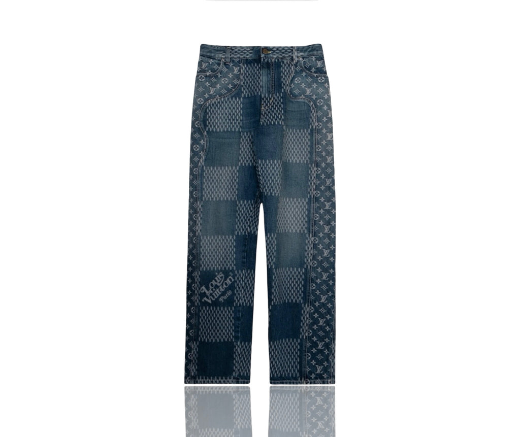 Louis Vuitton Nigo Blue Giant Damier Monogram Jeans