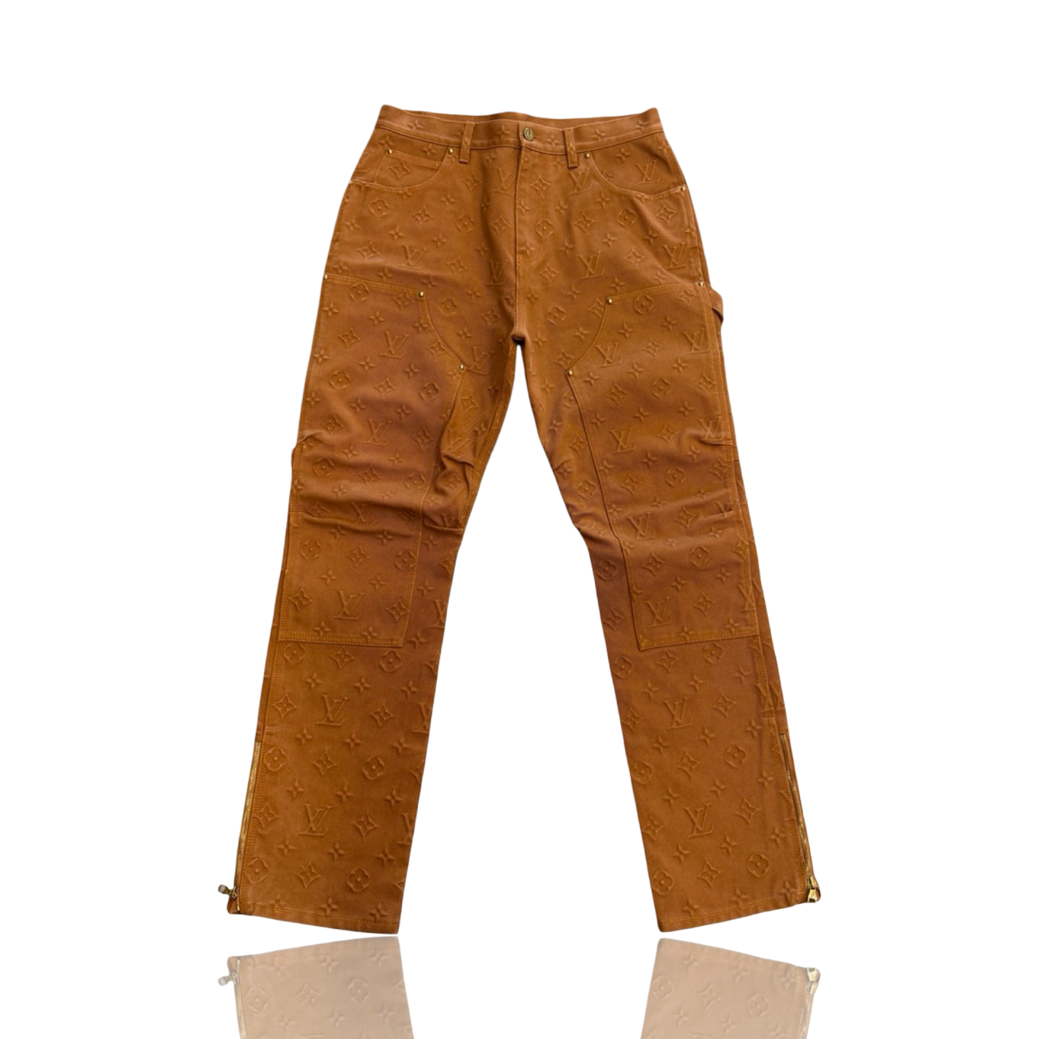 Louis Vuitton Orange Monogram Carpenter Pants