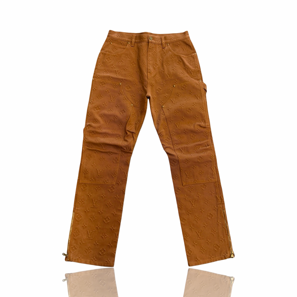 Louis Vuitton Orange Monogram Carpenter Pants