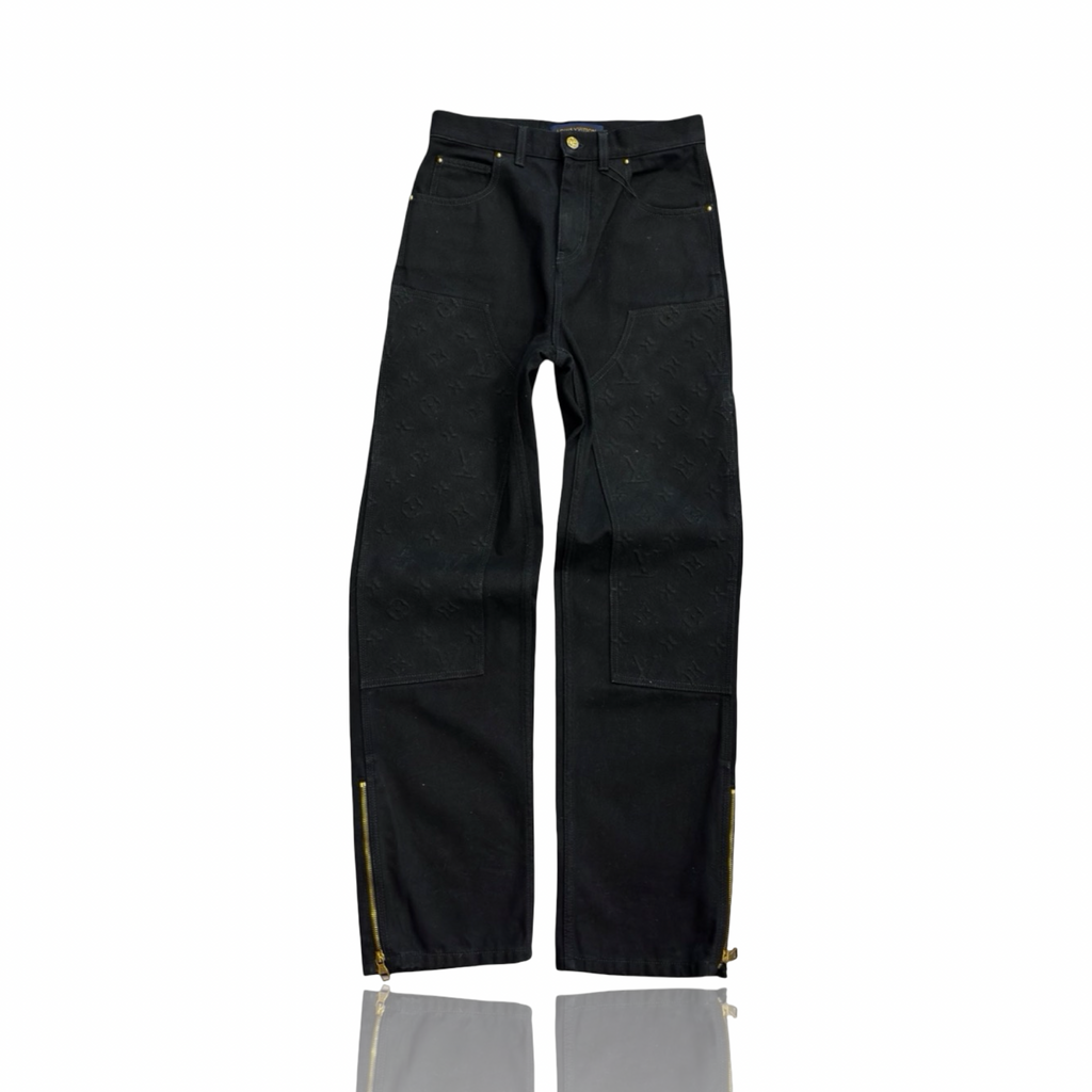 Louis Vuitton Monogram Carpenter Straight Jeans Black
